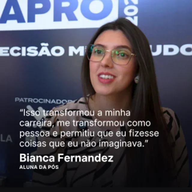 Bianca, aluna da pós — depoimento