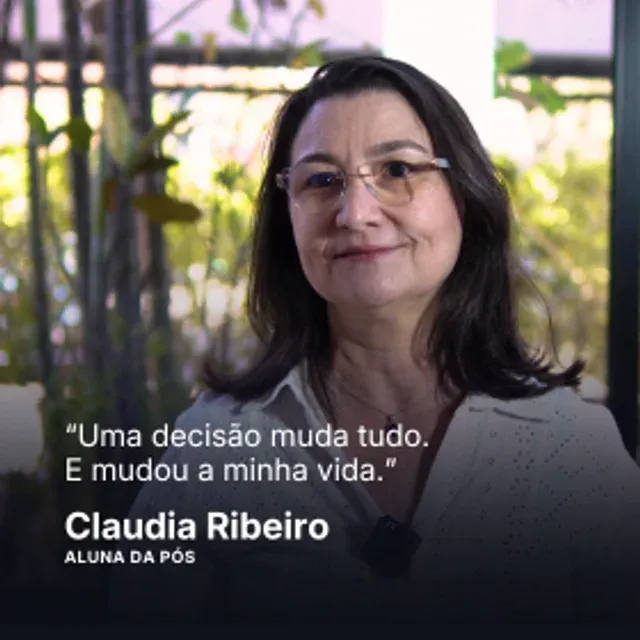 Claudia Ribeiro, aluna da pós — depoimento