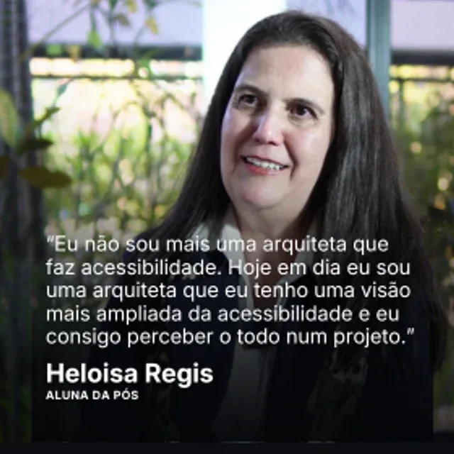 Heloisa Regis, aluna da pós — depoimento