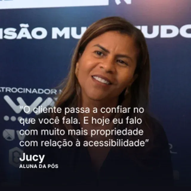 Jucy, aluna da pós — depoimento