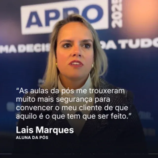 Lais Marques, aluna da pós — depoimento