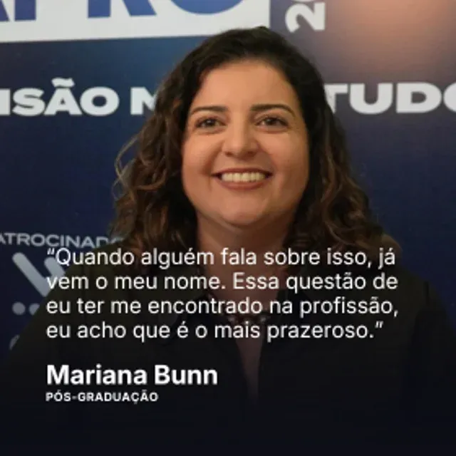 Mariana Bunn, aluna da pós — depoimento